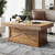 Coffee Table 39 in Rustic Center Table with X-Design Wooden Pedestal for Living Room