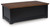 Farmhouse Lift-Top Coffee Table with Casters, 2 Drawers and 2 Storage Bins, Dark Brown & Black
