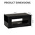 35" Wood Coffee Table for Living Room, Sides Storage with Transparent Legs, Minimalist Modern 2-Tier Storage Shelf