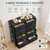 8-Drawer Dresser for Bedroom, Anti-Tip Tall Storage Organizer Chest of Drawers with Wooden Top and Metal Frame Fabric Bins for Closet