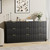Black Dresser for Bedroom, Modern Dresser with 9 Drawers and Smooth Slides, Wide Chest of Drawers with Golden Handles for Bedroom