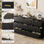 Black Dresser for Bedroom, Modern Dresser with 9 Drawers and Smooth Slides, Wide Chest of Drawers with Golden Handles for Bedroom