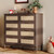 Large Storage Wood Dresser with Deep Drawers, 8 Drawer, Dark Wood