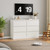 15.3" D x 47.2" W x 32.3" H in Simply Modern Chest of Drawers, Wood Storage Double Dresser with Deep Drawers for Living Room