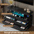 BEWISHOME Black Dresser for Bedroom with Charging Station and LED Lights, 6 Drawer Dresser Chests of Drawers