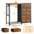 EnHomee 49.2" W Dresser with Hanging Rack & 6 Fabric Drawers – Wooden Top Organize Unit Featuring LED Lights