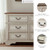 6 Drawer Dresser, Chipped White & Brown