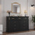 Extra Large 9 Drawers Dresser for Bedroom, Wood Chest of Drawers with Gold Knobs