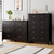 IDEALHOUSE 5 Chest of Drawer Dresser, Modern Wood Organizer Dresser Storage Cabinet with Drawers for Bedroom