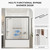 Bathtub Shower Door - 58-60" W×59" H Adjustable Aluminum Frame