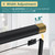 Bathroom Sliding Door with 1/4'' Clear Glass, Black Hardware Double Sliding Glass Shower