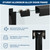 Shower Door, Clear Tempered Glass, Matte Black Frame for Walk-in Shower,