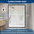 Shower Door, Clear Tempered Glass, Matte Black Frame for Walk-in Shower,