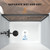 Shower Door, Easy-to-Clean Treated Clear Tempered Glass, Matte Black