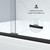 Shower Door, Easy-to-Clean Treated Clear Tempered Glass, Matte Black