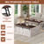 Square Coffee Table with Large Hidden Compartment & 2 Drawers & Adjustable Shelves for Living Room, 39.4'' White