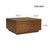 Merax Modern Wood Square Coffee Table with 4 Hidden Storage Drawers, 33.25" Minimalist Center Tables for Living Room, Easy Assembly, Walnut