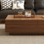 47.2"-81.8" Adjustable Walnut Center Table with Large Hidden Storage for Living Room