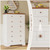 Hasuit White Dresser for Bedroom, Farmhouse 7 Drawers Dresser, 51.4"Tall Dressers Chest of Drawers with Hand Carved Panel
