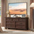 Farmhouse 7 Drawer Dresser for Bedroom, 54” Wood Dresser for Closet, Large Rustic Wooden Dressers