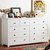 EnHomee 10 Drawer Dresser for Bedroom, Large Dressers & Chests for Bedroom,Modern White Wood Dresser for Clothes and Office Supplies