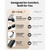 BOB AND BRAD 2-in-1 Massage Gun with Heat & Red Light Soothing L7 Ultra Massage Gun with Extension Handle &Adjustable Angles, Deep Tissue for Back Lumbar Shoulder FSA-HSA Eligible Gift for Men Women