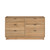 6-Drawer Double Dresser for Bedroom, Chest of Drawers, Modern Bedroom Furniture, 52.5” Wide x 16” deep x 29.5” Tall, Oak