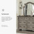 Casual Smooth-Gliding 7-Drawer Dresser and Mirror with Safety Stop, Light Gray & Dark Brown