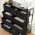 Dresser for Bedroom with 9 Drawers, Anti-Tip Tall Fabric Chests Storage Organizer Tower Furniture with Wooden Top Metal Frame for Clothes
