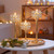 Crystal Candle Holders 4 Set of 12 - Gold Vintage Hollow Ball Candle Stand for Table Centerpiece