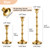 Set of 6 Tall Taper Candle Stick Holders for Fall Thanksgiving Christmas Living Room Fireplace Dinner Table Cafe Table Decor