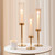 Gold Hurricane Candle Holders Set of 6, Tall Metal Windproof Glass Taper Candle Holder for Candlestick, Candle Sticks Decor