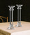 Crystal Candle Holders Set of 2, 10 Inch Tall Candle Sticks Holder Decor for Wedding Dining Table, Clear Glass Candlestick Holder Centerpiece