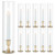 10 Pcs Taper Candle Holders Bulk Tall Clear Glass Cylinder for Wedding Table Centerpieces Party Decor Birthday