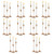 10 Sets Candle Holder Rose Gold Candlestick Holders - HearthLume Vintage Modern Metal Taper Candle Holders, Decorative Centerpiece for Table Mantel,