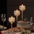 Oakernel Gold Crystal Tealight Candle Holders Set of 12 (4 Sets) - Tall Bling Bowl Candelabra Centerpieces for Dining Table, Wedding, Party & Fireplace Mantel Decor