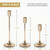 27 Pcs Gold Candlestick Holders Set - Vintage Brass Taper Candle Holder for Pillar Candles