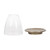 Set of 2, Antique Brass and Clear Glass, Cast Aluminum Candle Holders with Textured Glass Cloche Design for Entryway or Living Room Decor
