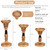 Resin Pillar Candle Holders Set of 3 – an Antique Gold Frame with Engraved Decorations (9", 7.5", 6") with 3.1" Tray & Velvet Anti-Slip Base for Table Centerpiece
