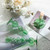 3PCS Green Candle Holder Taper Candle Holders Bulk, Crystal Ribbed Candle Sticks Holder Decor for Table Centerpiece