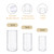 yshengood 6 Pcs Glass Hurricane Candle Holder Ribbed Glass Candle Holder - Elegant & Easy to Use, Perfect for Wedding, Holiday, Party Decor