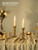 Romadedi Solid Brass Candlestick Taper Holder for Wedding Christmas Table Centerpiece Mantel Home Decoration 5.5 Inch Set of 6