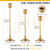 Candlestick Holders Candle Stick Candelabra for Halloween Thanksgiving Christmas Holiday Wedding (Gold, 2 Sets (6 pcs))