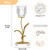 Cut Rose Shaped Brass Candle Holder High-end Light Luxury Creative Art Crystal Glass Flower Candle Sticks Holder Decor
