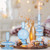 Rtteri 3 Pcs Glass Candlestick Holders Glass Candle Holders Groovy Wavy Elegant Taper Candle Stick for Wedding Home Birthday