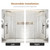 Shower Screen, 32” W x 78” H 3/8” 10mm Single Frameless Shower Doors for Walk in Shower