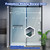 Shower Door, 1/4"(6mm) Tempered Glass with Explosion-Proof Film and Nano Coating, Matte Black