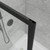 Shower Door Clear Tempered Glass Framed Shower Screen Walk-in Black Finish, Shower