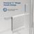 Shower Door, 26-28" W x 72" H Frameless Single Swing Glass Shower Door with Explosion-Proof