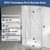 Shower Door, 26-28" W x 72" H Frameless Single Swing Glass Shower Door with Explosion-Proof